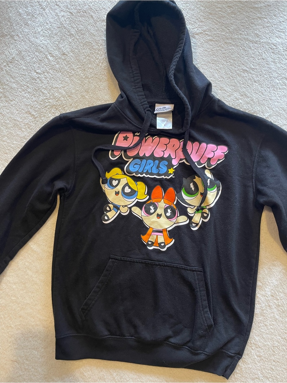Cartoon Network Black Hoodie with Powerpuff Girls Graphic